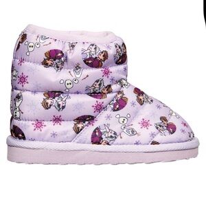 NWT Disney Frozen Girls Toddler Winter Boots Purple White Fur Lined Size 12